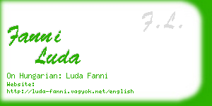 fanni luda business card